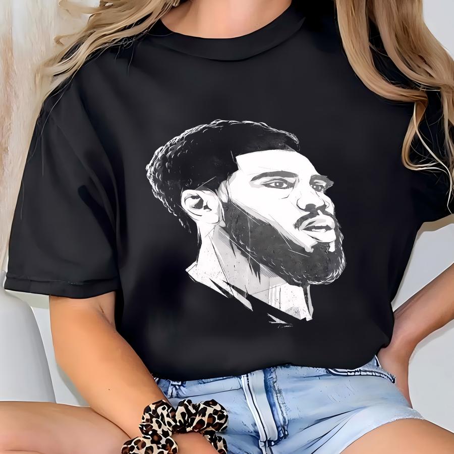 Vintage Jayson Tatum Bleached T Shirt, Premium Heavyweight Sweatshirt, Basketball Hoodie,unisex Faded Black Shirt, Gift For Him Gift For Her T-shirt