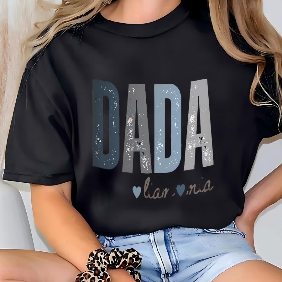 Custom Dada Mug With Kids Names, Personalized Dad Mug With Names, Father's Day Gift 2025, Daddy Coffee Mug, Custom Mug Gift For Dad Birthday T-shirt