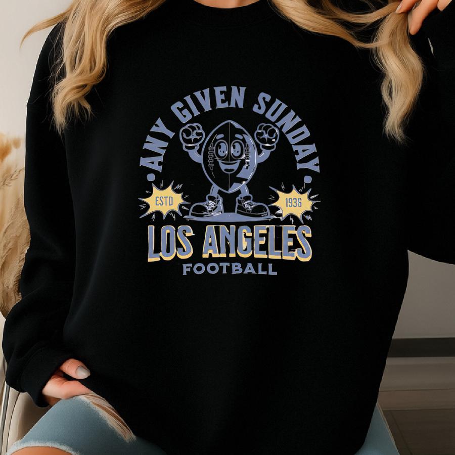 Retro Los Angeles 2 Football Sweatshirt, Vintage 70s Mascot, American Sweater, Football Fan Gift, Football Apparel, 80s Ram Merch Sweatshirt