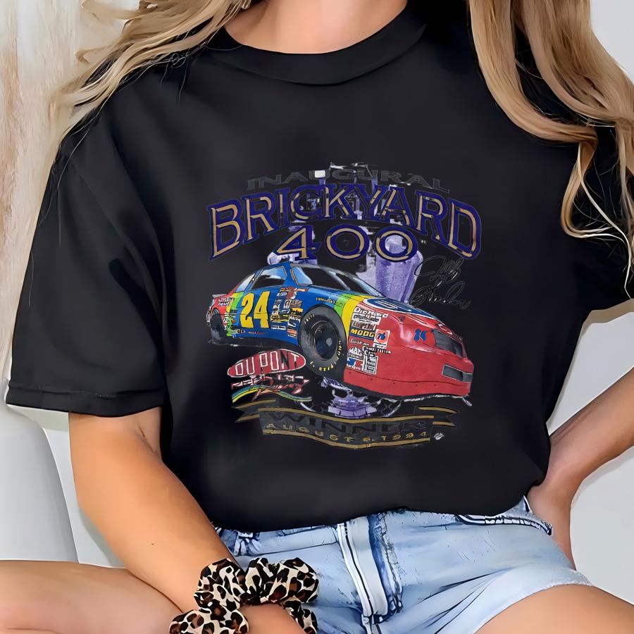 Vintage Distress Brickyard Sweatshirt Nascar Racing Pullover Sweater Nascar Crewneck Jumper Nascar Print Graphic Dupont Racing Gray Color T-shirt
