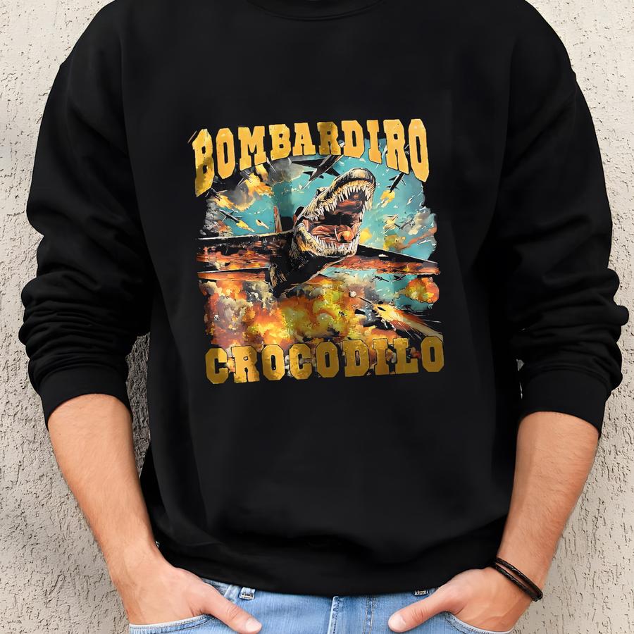 Italian Brainrot Bombardino Crocodilo Funny Meme Shirt Sweatshirt