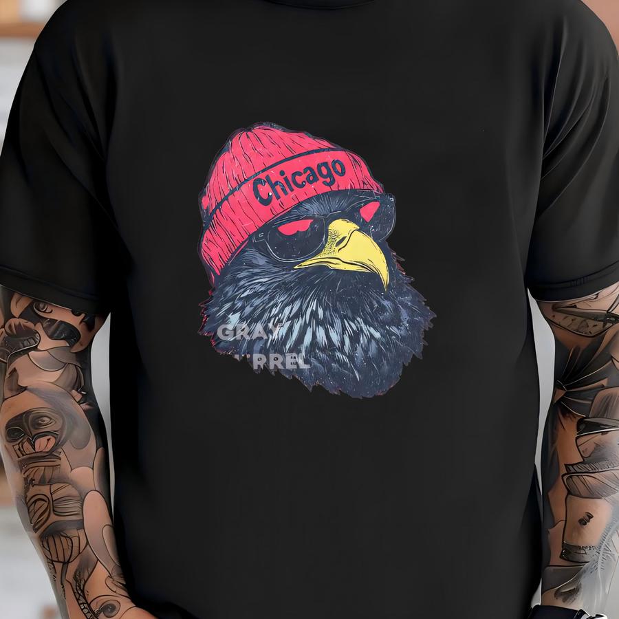 Chicago Hockey Retro Crewneck Sweatshirt, Windy City Unisex, Vintage Sweater, Throwback Sports Gift, 90s Style Fan Apparel, Soft Cozy Winter T-shirt