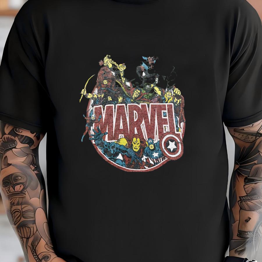 Unisex Retro Justice League Marvel Hoodie - Sz 2xl T-shirt