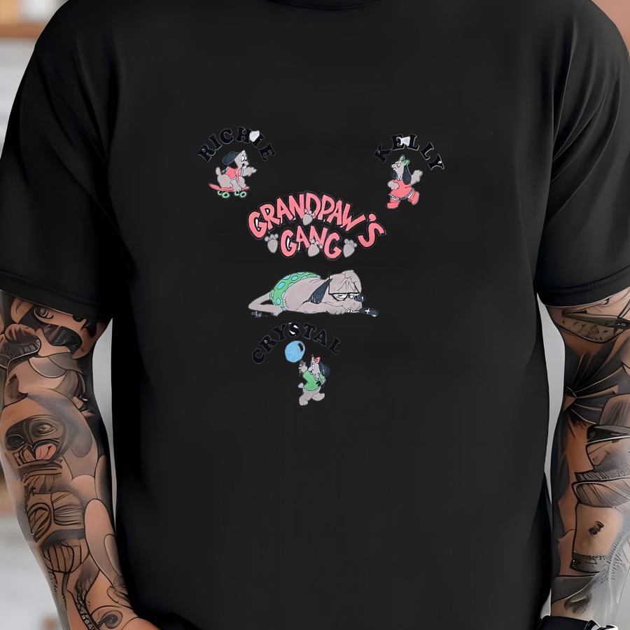 Vintage 90s Grandpaws Gang Crewneck Sweatshirt Adult L T-shirt