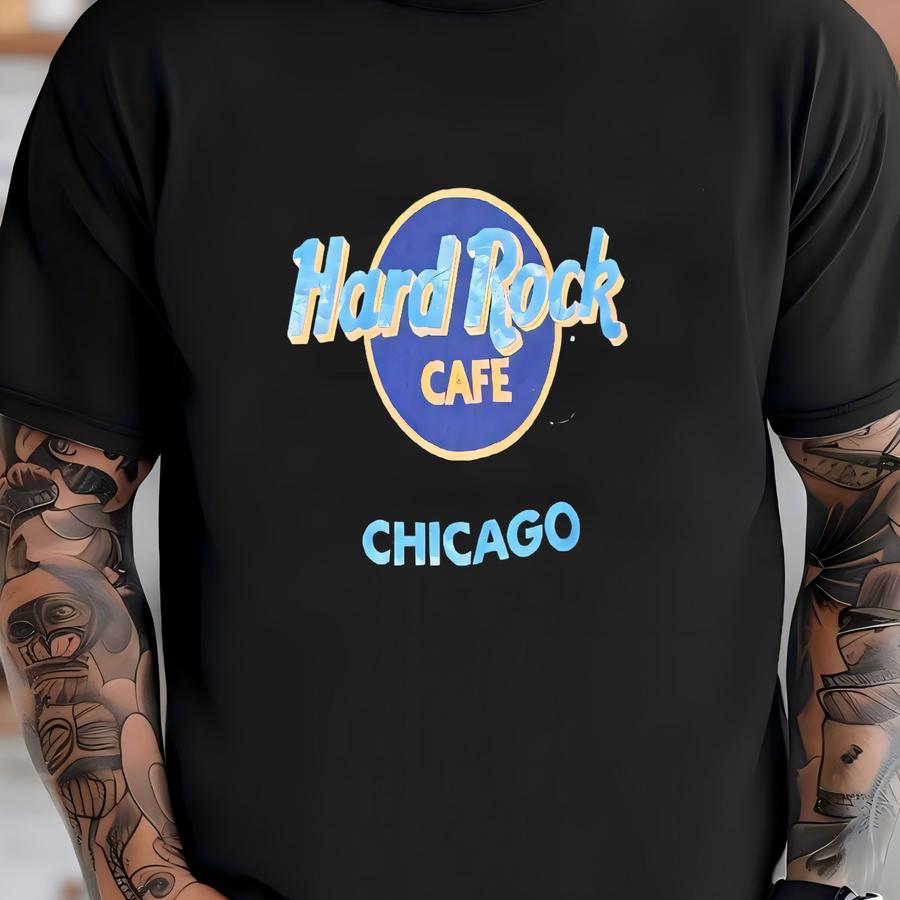 Vintage 90s Hardrock Cafe Chicago Crewneck Sweatshirt Adult Xl T-shirt