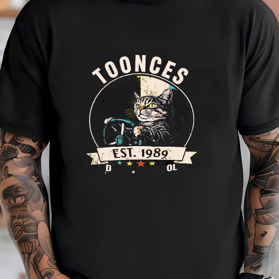 Toonces Driving Cat Hoodie: Funny Cat Lover Gift T-shirt
