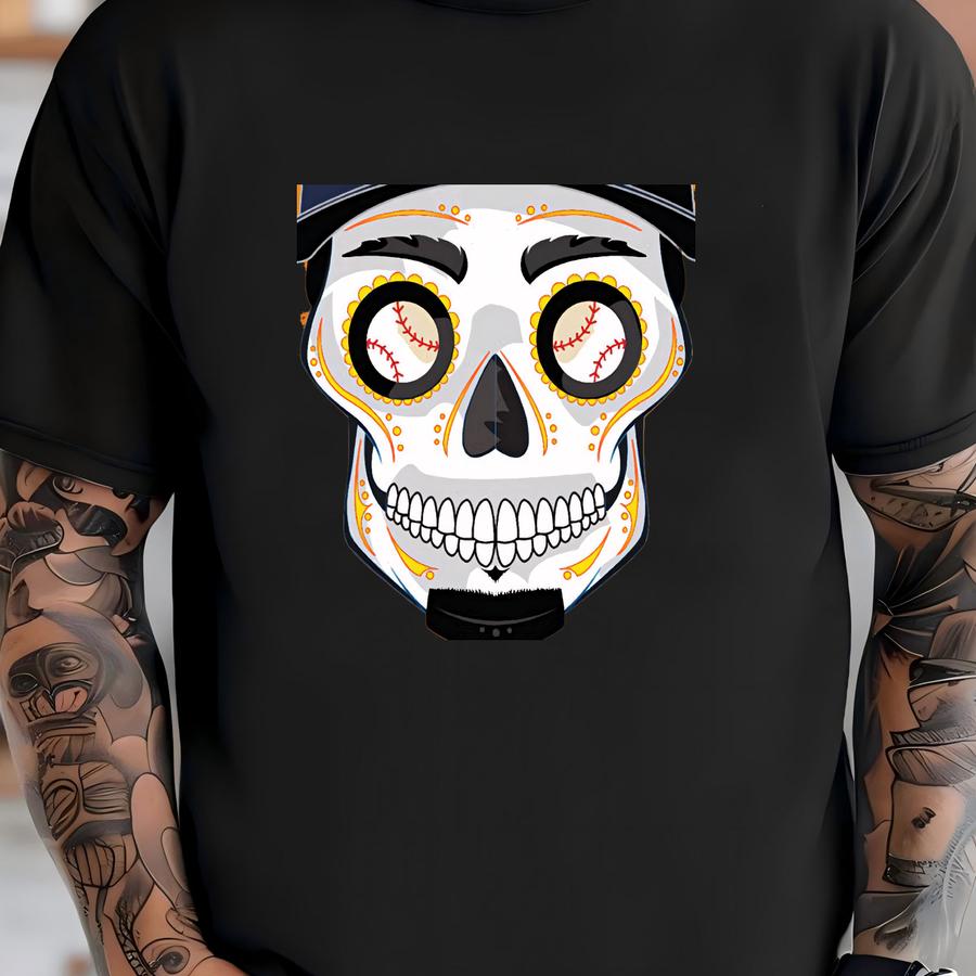 Miami Marlins Sugar Skull Print 11x14 Print T-shirt