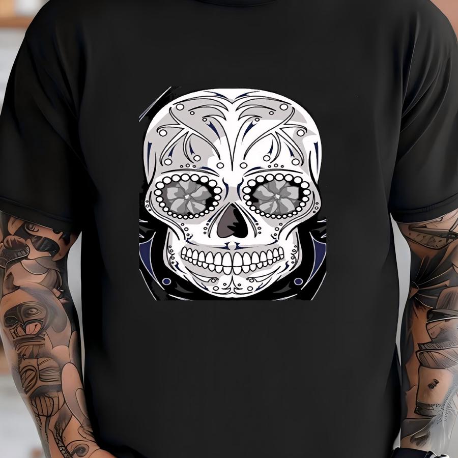 Ace Of Spades Sugar Skull Playing Card 11x14 Print T-shirt