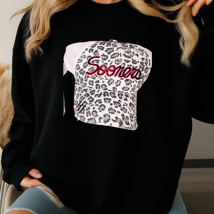 Oklahoma Ou Sooners Trucker Bling Baseball Hat Sweatshirt