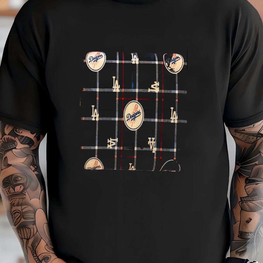 Mlb Logo Los Angeles Dodgers Blue White 100% Cotton Fabric By Fabric Traditions! 3 Styles T-shirt