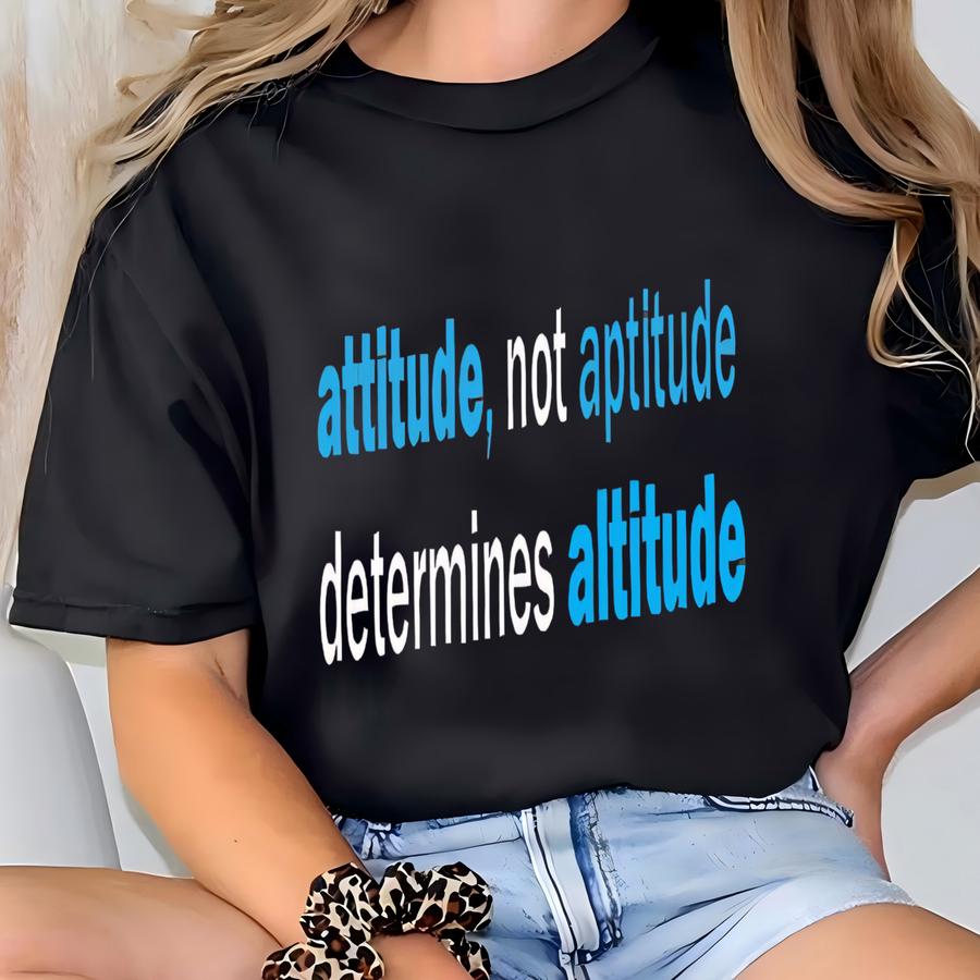 Attitude Altitude Graphic Tee: Snowmobile Winter Sports Shirt T-shirt