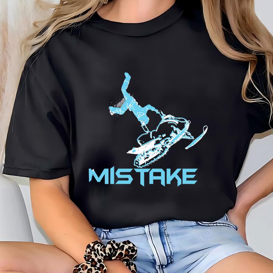 Vertical Mistake Snowmobile Hoodie: Winter Sports Gift T-shirt