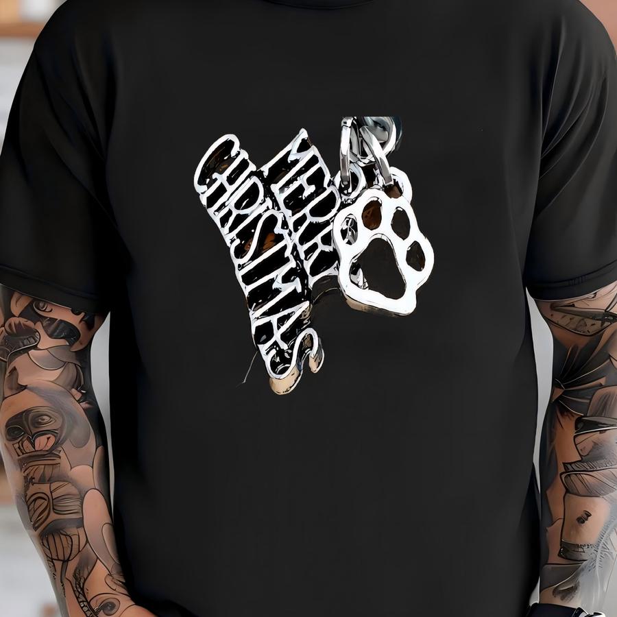 Rustic Metal Pug Christmas Ornament: Dog Lover Gift T-shirt