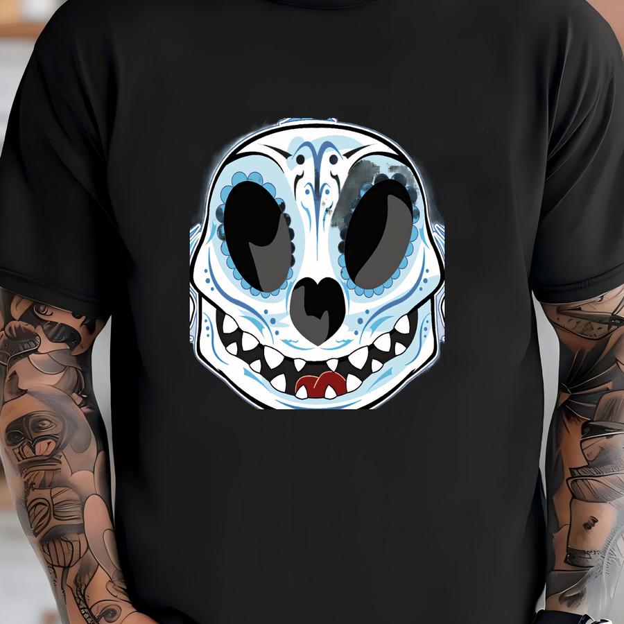 Stitch Sugar Skull 11x14 Print T-shirt