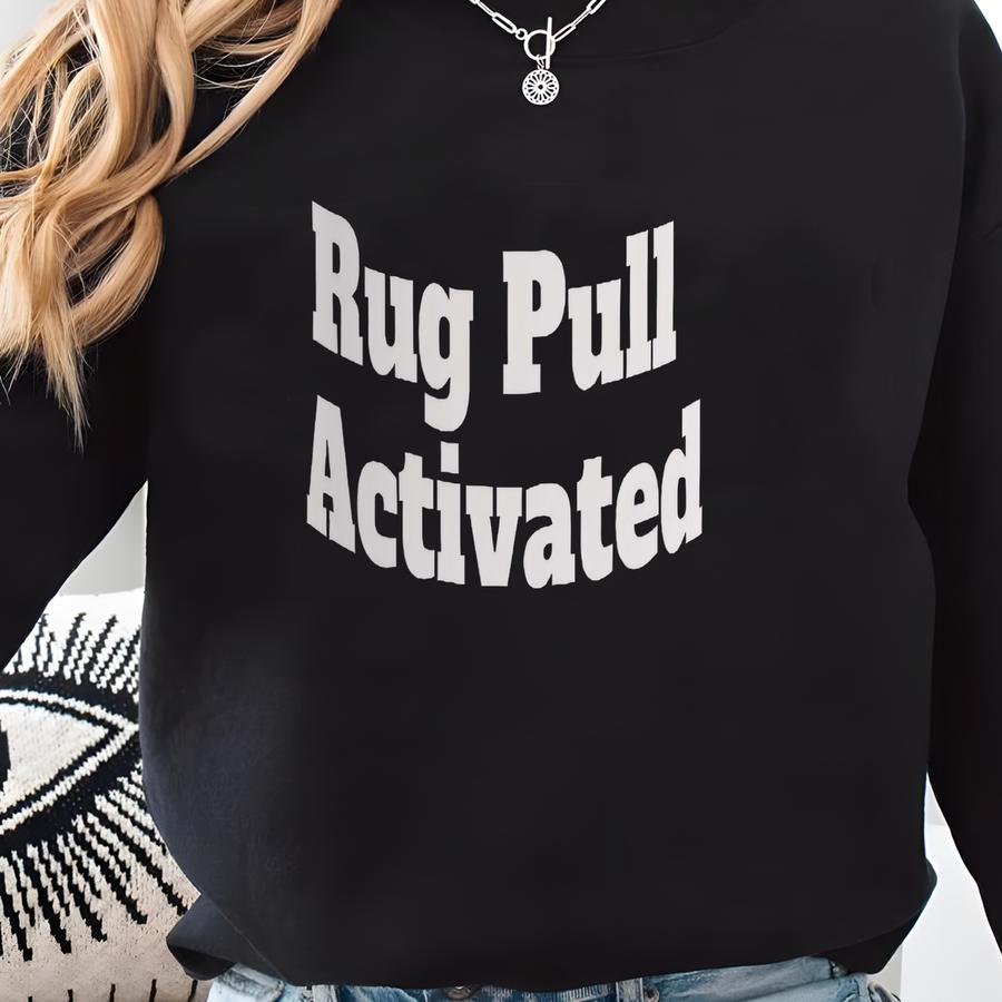 Rug Pull Activated Black Mug - Finance Bro 11oz Coffee Cup Bitcoin Lover Gift Work From Home Day Trader Desk Cool Crypto Cup Investment Sweatshirt