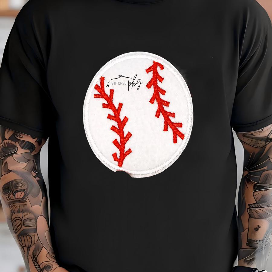 Baseball Iron On Patch - Patch - White Ball Sport - Trucker Hat - Baseball Mom - Accessory - Jacket - Sports Mama - Ballpark T-shirt