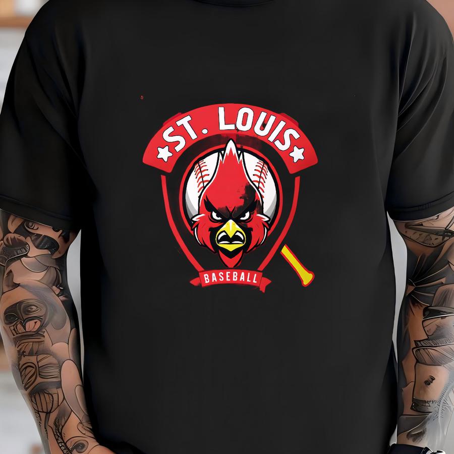 Vintage St Louis Baseball Hoodie: Retro Cardinals Fan Apparel T-shirt