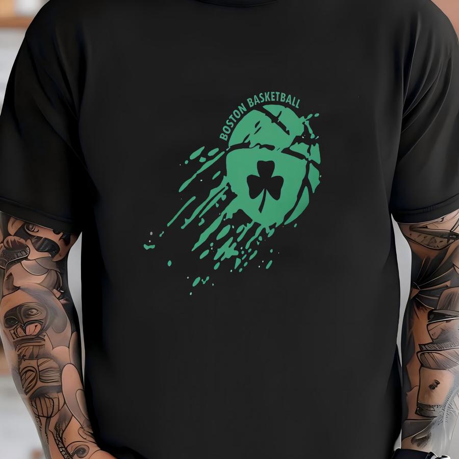 Vintage Boston Basketball Hoodie: Green Shamrock Fan Apparel T-shirt