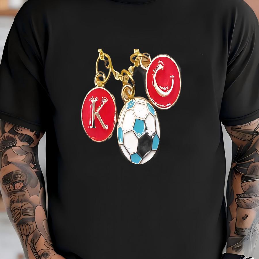 Teal Soccer Ball Red Kc Enamel Charm Kc Current Kansas City Necklace Soccer Kc Current Women's Soccer T-shirt