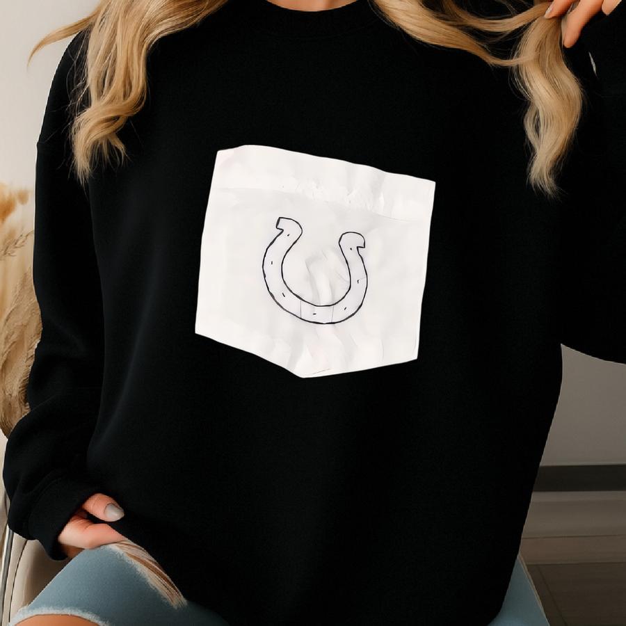 Apolis Colts Button Down Shirt | Colts Hand- Shirt | Women's Colts Shirt | Custom Colts Apparel Sweatshirt