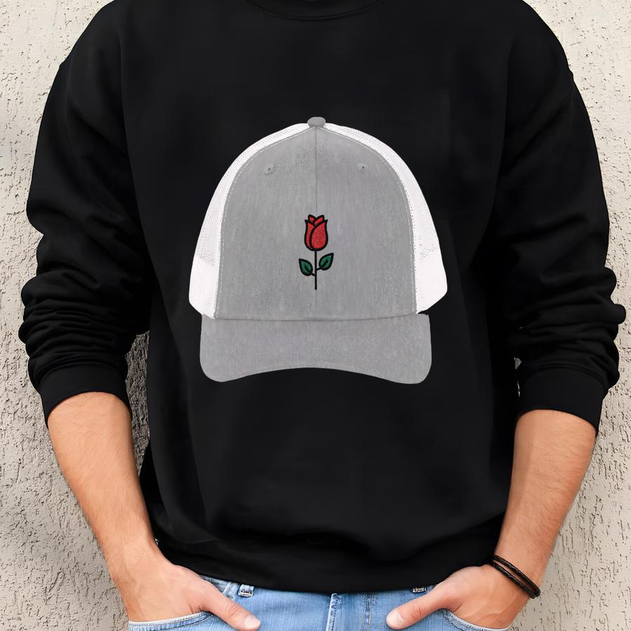 Rose Trucker Hat | Rose Trucker Hat | Rose Hat Sweatshirt