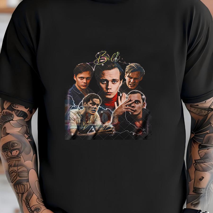 Bill Skarsgård Ready And Custom Hoodie ,shirt Vintage Tee Unisex Adult And Youth Tee Vintage Crewneck Best Seller Long Sve Hoodie T-shirt