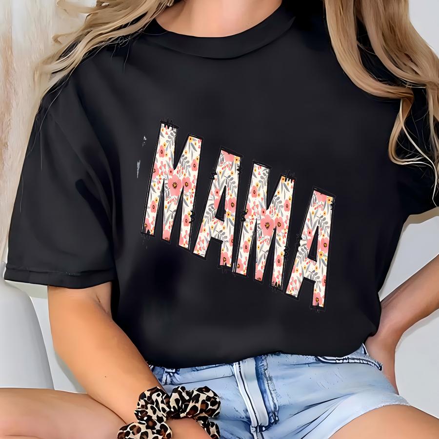 ® Vintage Floral Mama Hoodie, Mama Hoodie, Gift For Mothers Day, Mama Tee, Flowered Mama Shirt,flower Mama Shirt,new Mom Tee T-shirt
