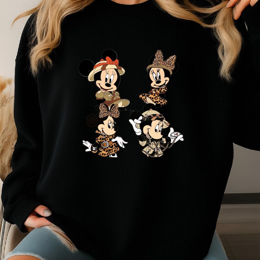 Safari Shirt – Animal Kingdom Family Trip Tee – Leopard Bow -inspired T-shirt – Matching Vacation Outfits For Women Kids Sweatshirt