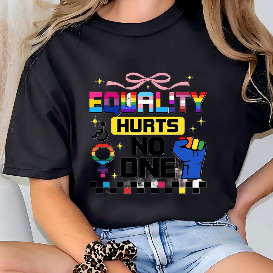 Equality Hurts No One Shirt, Equal Rights Hoodie, Lgbtq Pride Sweatshirt, Lgbtq Ally Gift, Social Justice Tee, Human Rights Crewneck T-shirt