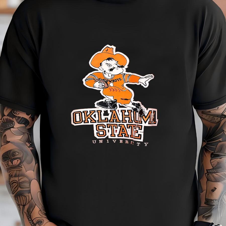 Oklahoma State Football Cowboys 80s Size Mens Small T-shirt