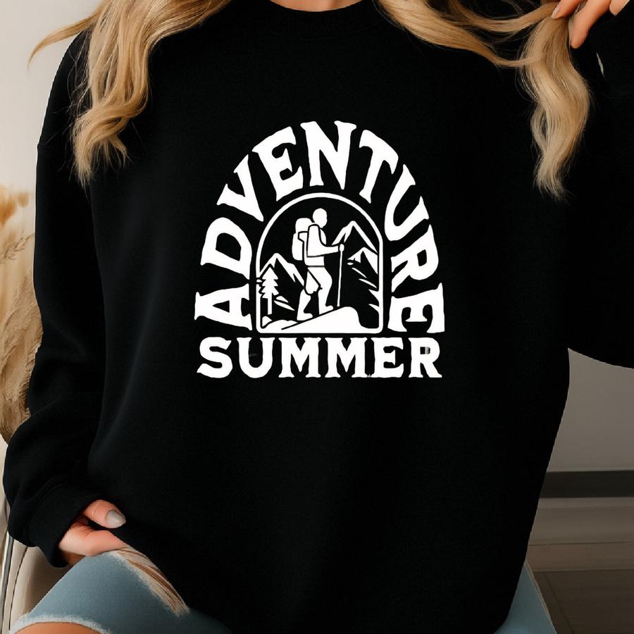 Adventure Summer Tee: Unisex Hiking Graphic T-shirt Sweatshirt