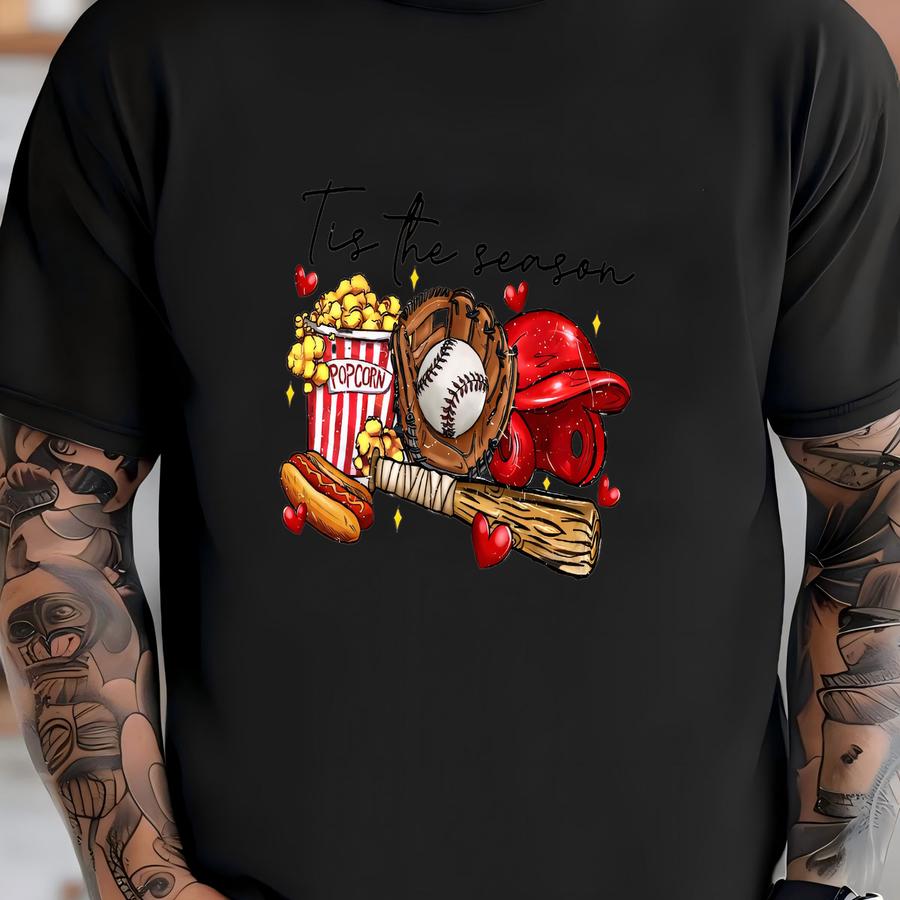 Baseball Game Day Tee: 'tis The Season Canvas T-shirt