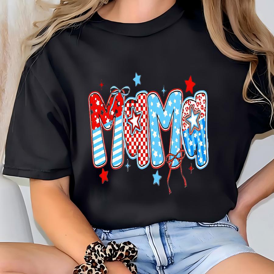 American Mama Hoodie, Mama Hoodie, Retro Mama America Tee, 4th Of July Tee, American Mama, Patriotic Shirt, Retro Usa Mom Shirt T-shirt