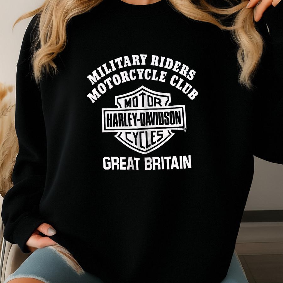 Vtg 1986 Military Riders Motorcycle Club Gb Single Stitch T-shirt Tee Mens Xs Kids L Womens S/m Sweatshirt