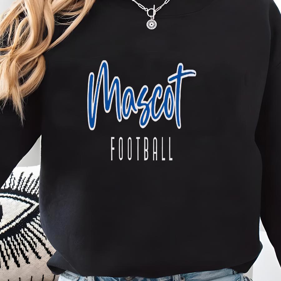 Custom Football Mom Shirt, Personalized Football Shirt, Game Day Football Shirts, Glitter Football Sweatshirt, Unisex Football Hoodie Sweatshirt
