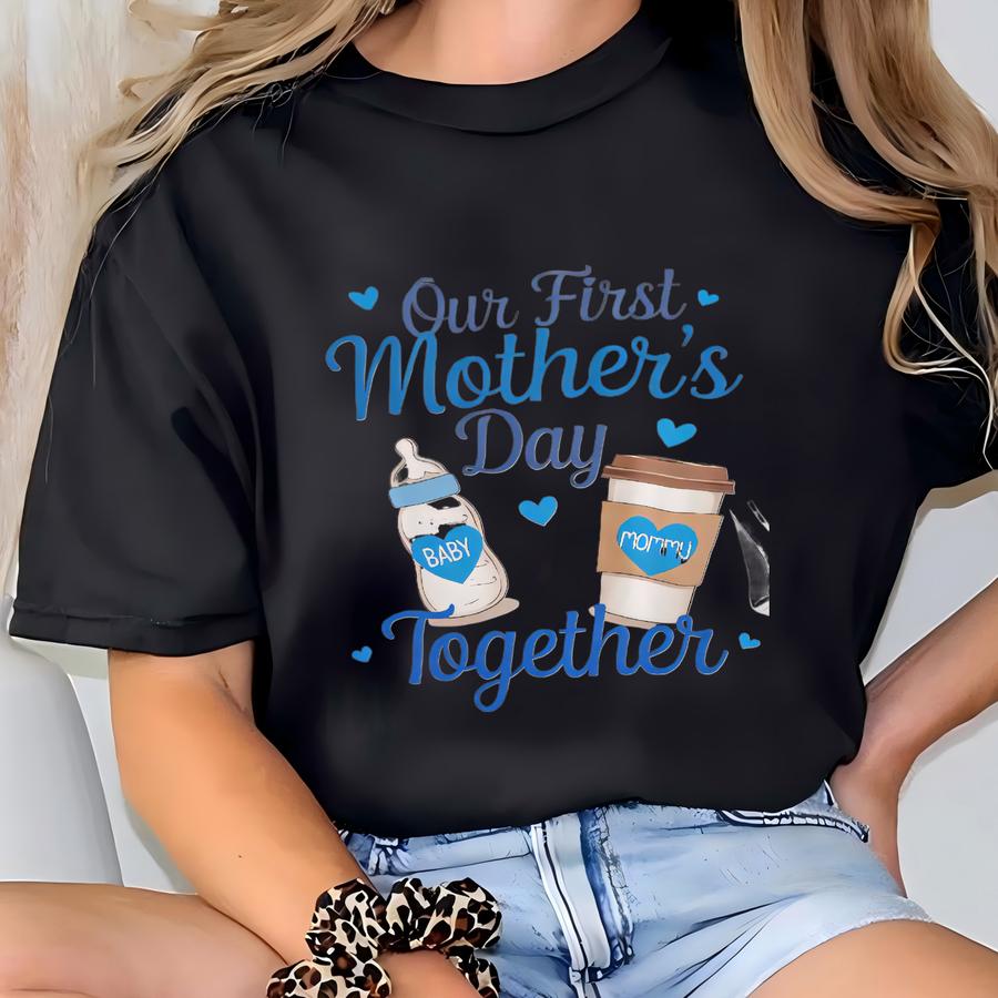 First Mother's Day Matching Shirt: Mom Baby Outfit T-shirt