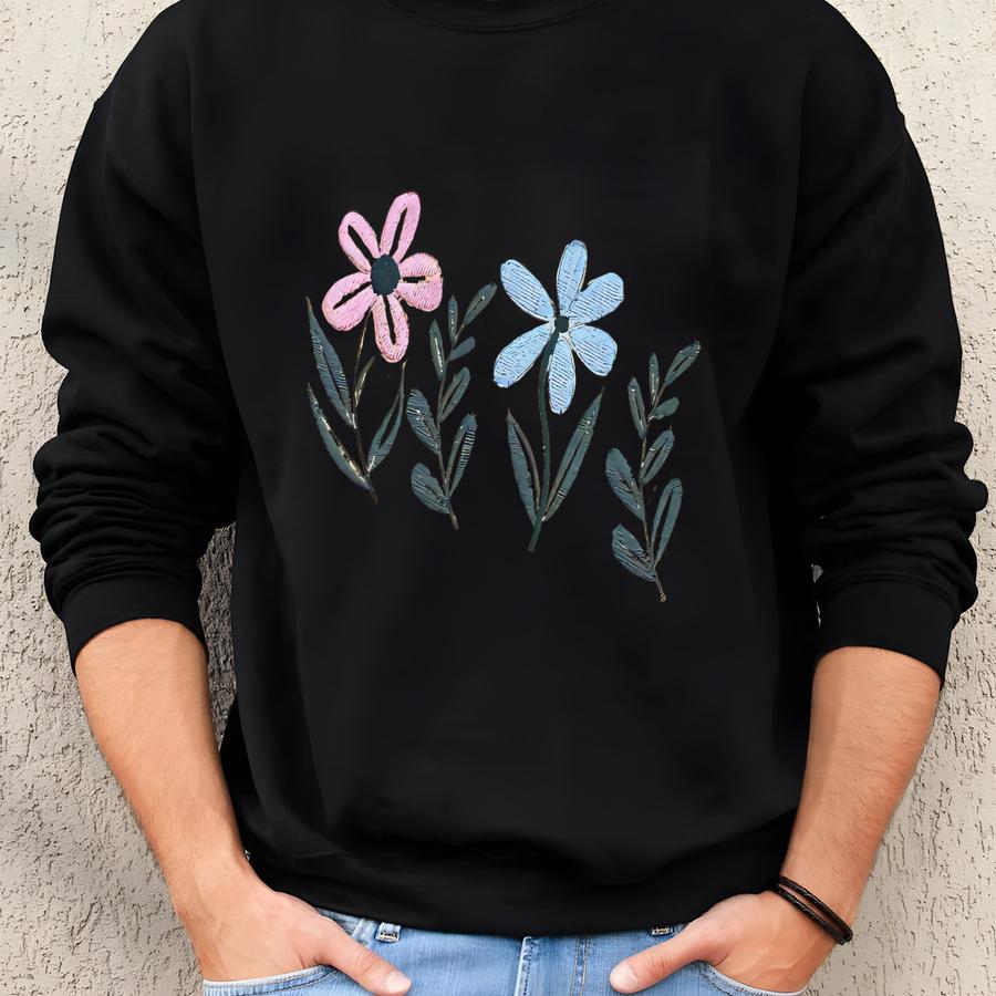 Flower T-shirt: Boho Design Sweatshirt