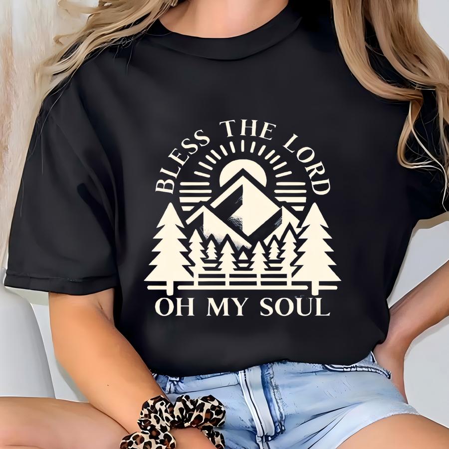 Bless The Lord Sweatshirt: Unisex Garment-dyed Christian Apparel T-shirt