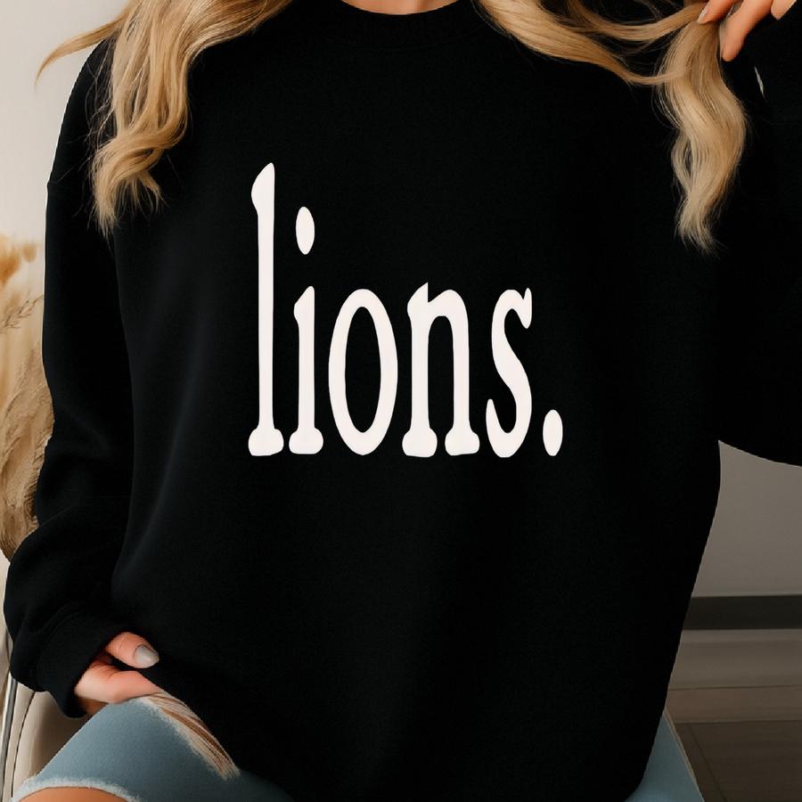 Lions Sweatshirt Lions Sweatshirt Lions Game Day Womens Lions Crewneck Sweatshirt