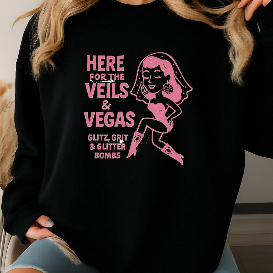 Vegas Bachelorette T-shirt: Glitz Grit Bridal Party Tee Sweatshirt