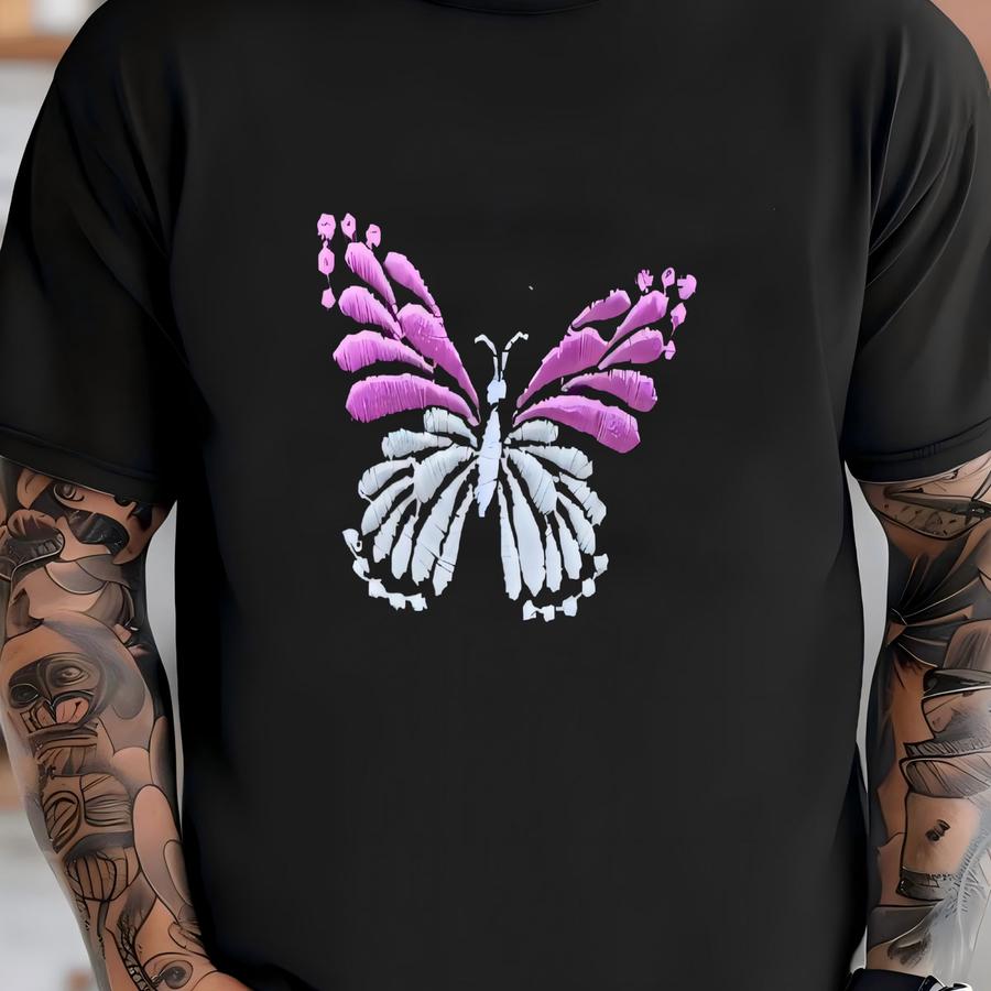 Butterfly Baseball Cap Hat: Custom Color, Distressed Cotton, Black More T-shirt