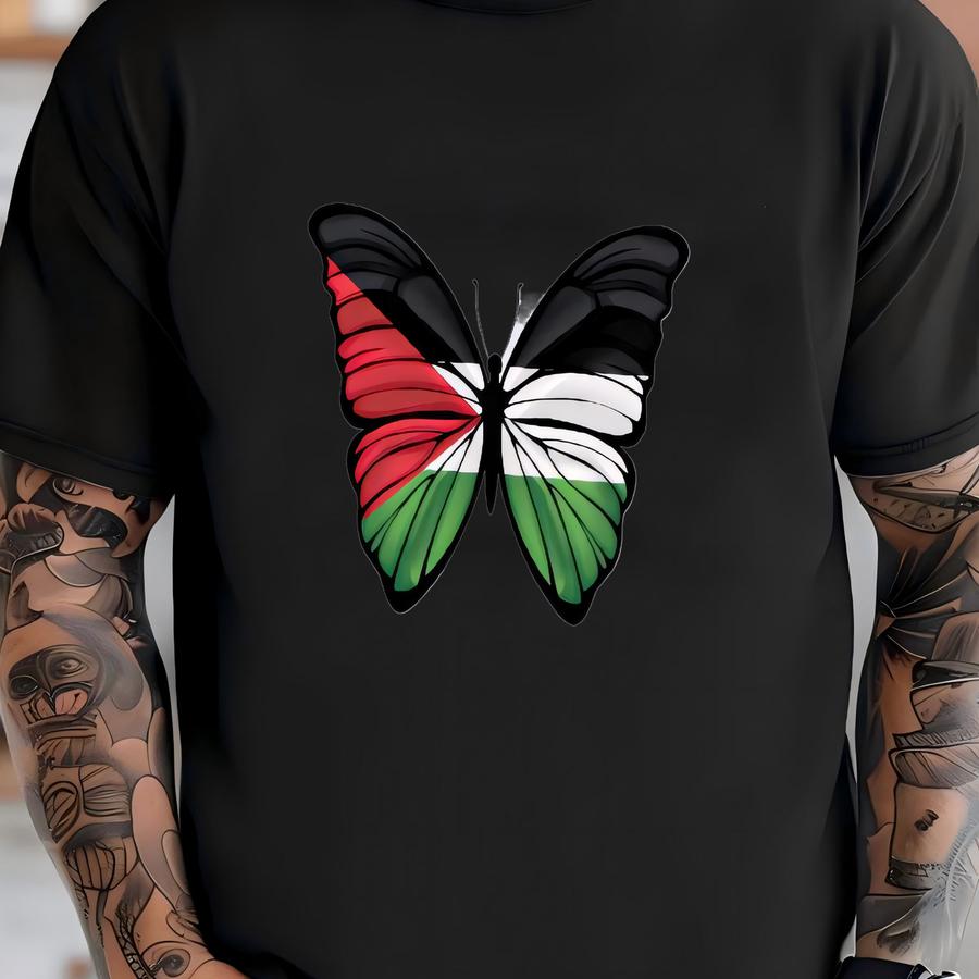 Flag Butterfly Sweatshirt: Sweater T-shirt