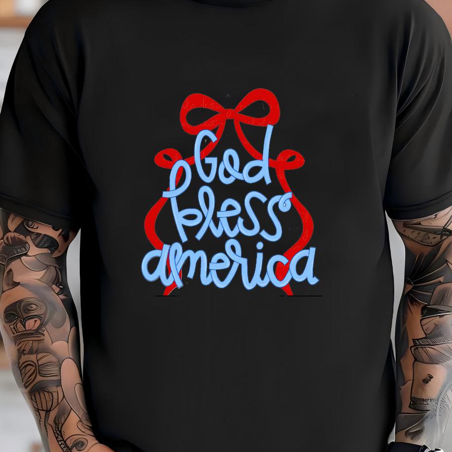 God Bless America Png | 4th Of July | Labor Day | Patriotic | Digital Download | Stars Stripes | America Png | Hand Drawn | Usa Png T-shirt