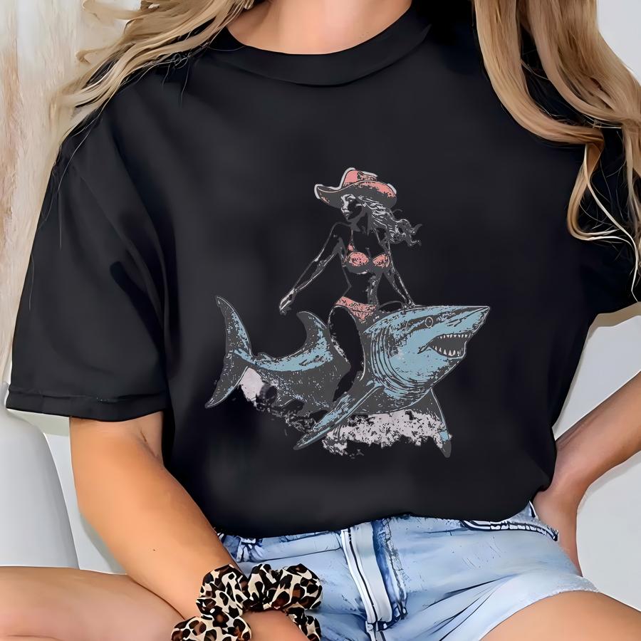 Seaside Cowgirl Tank Top Cute Vintage Beachy Summer Racerback Howdy Sunshine Retro Western Al Rodeo Cowboy Tee Clothing Gift T-shirt