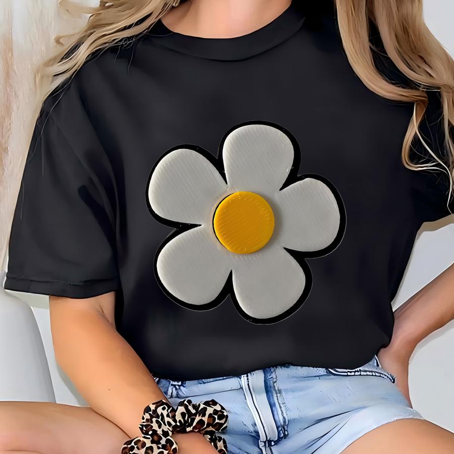 3d Printed Daisy Straw Topper: Reusable Floral Cup Charm T-shirt