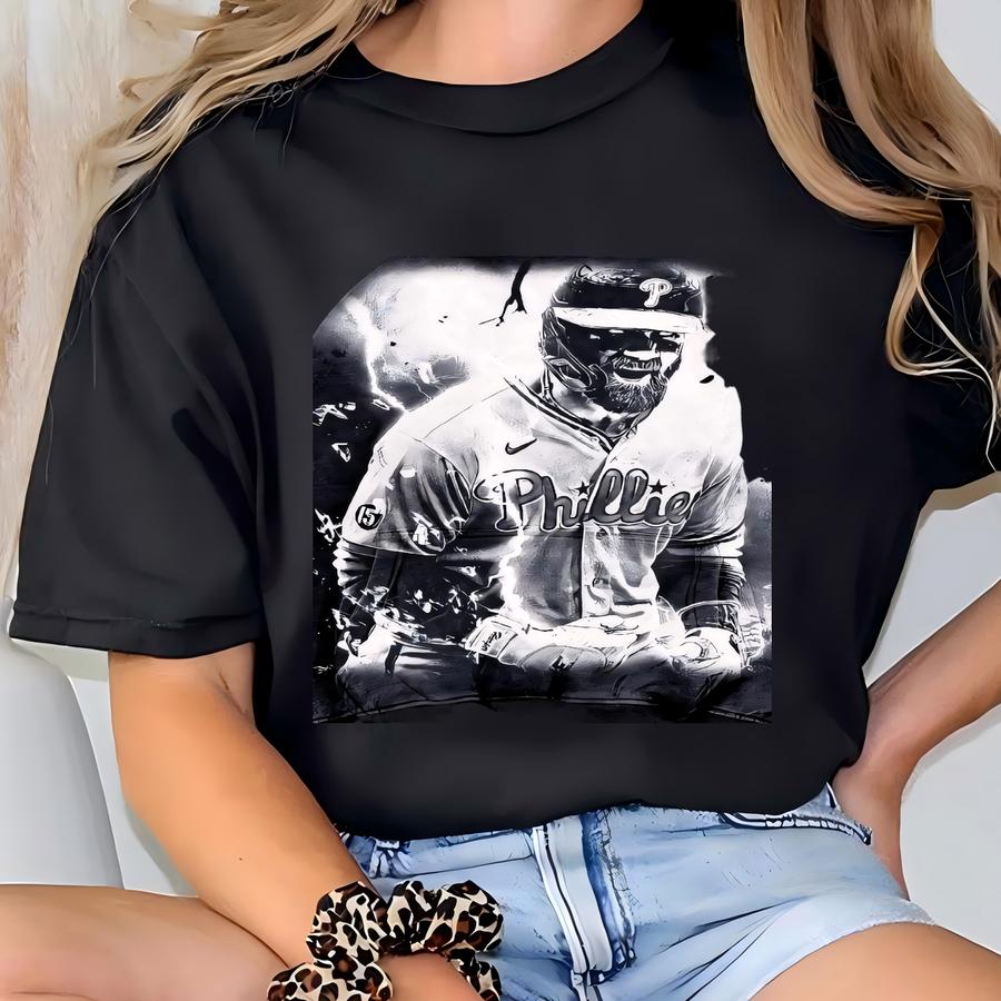 Vintage Bryce Harper Bleached Hoodie, Philadelphia Baseball Heavy Hoodie, Oversized Sweatshirt, Unisex Shirt,gift For Him Gift For Her. T-shirt