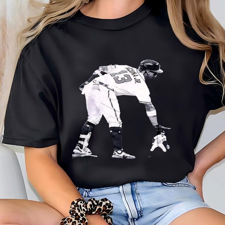 Vintage Ronald Acuna Jr Bleached Hoodie, Atlanta Baseball Heavy Hoodie, Oversized Washed Sweatshirt, Unisex Shirt,gift For Him Gift For Her T-shirt