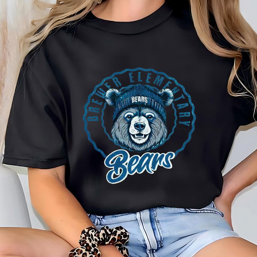 Custom Bears School Spirit Youth Shirt, School Team Hoodies, Personalized School Spirit Tees, First Day Of School Shirt, Team Spirit Shirt T-shirt