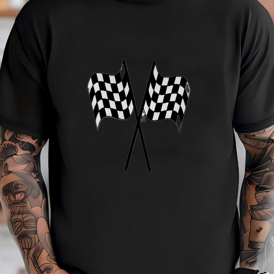 Checkered Flag Racing Tee: Motor Sports Gift T-shirt