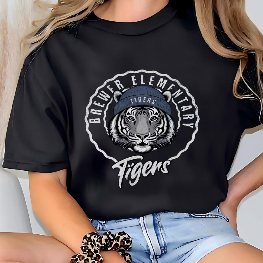 Custom Tigers School Spirit Youth Shirt, School Team Hoodies, Personalized School Spirit Tees, First Day Of School Shirt, Team Spirit Shirt T-shirt